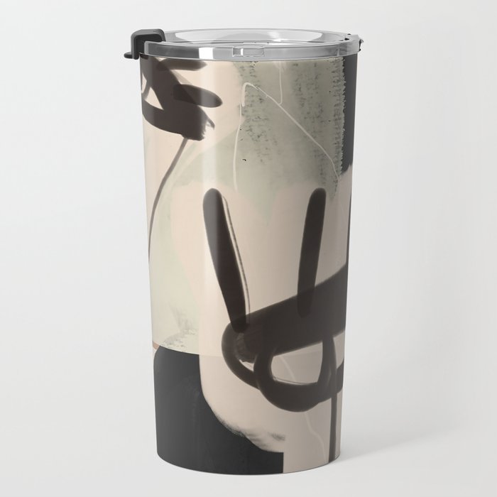 Modern Abstract Art Face 24 Travel Mug Gallery Image 3