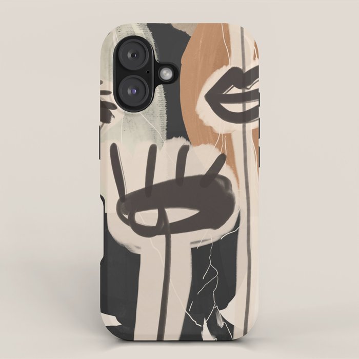 Modern Abstract Art Face 24 iPhone Case Gallery Image 1