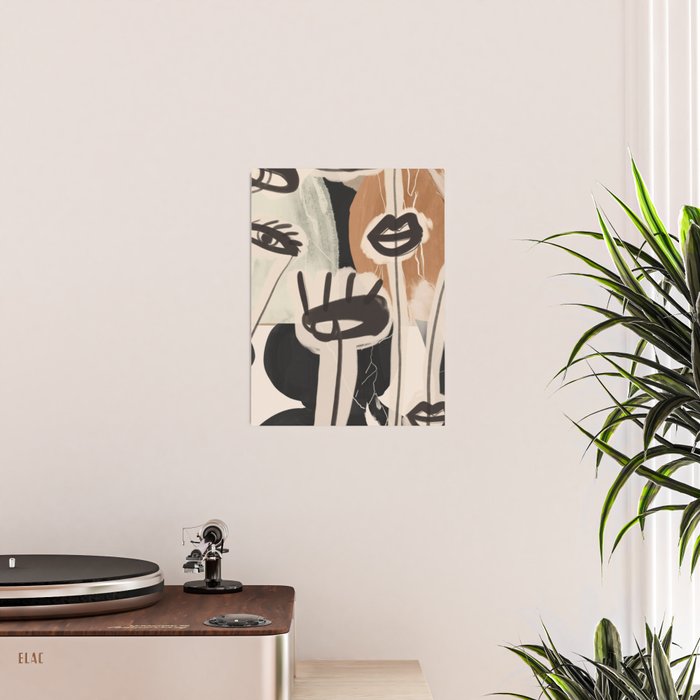 Modern Abstract Art Face 24 Poster Gallery Image 2