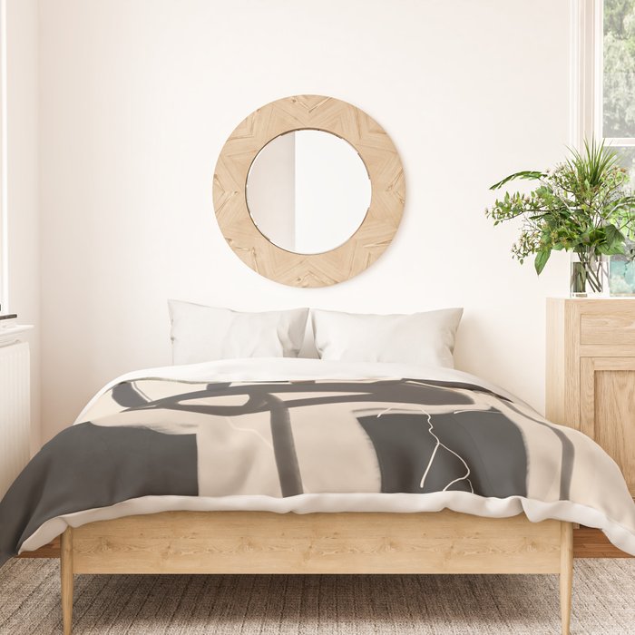 Modern Abstract Art Face 24 Duvet Cover Gallery Image 3