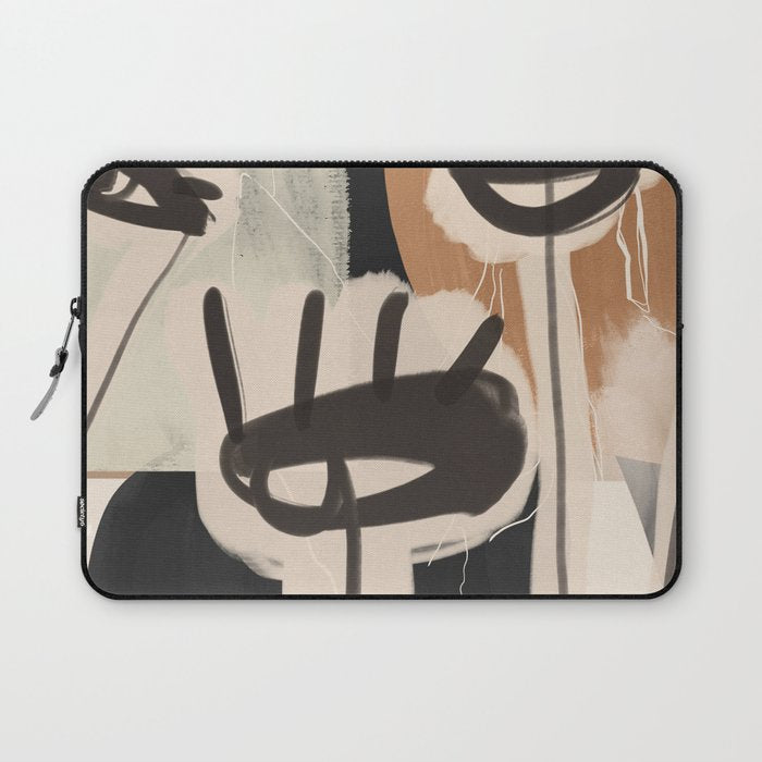 Modern Abstract Art Face 24 Laptop Sleeve Gallery Image 1