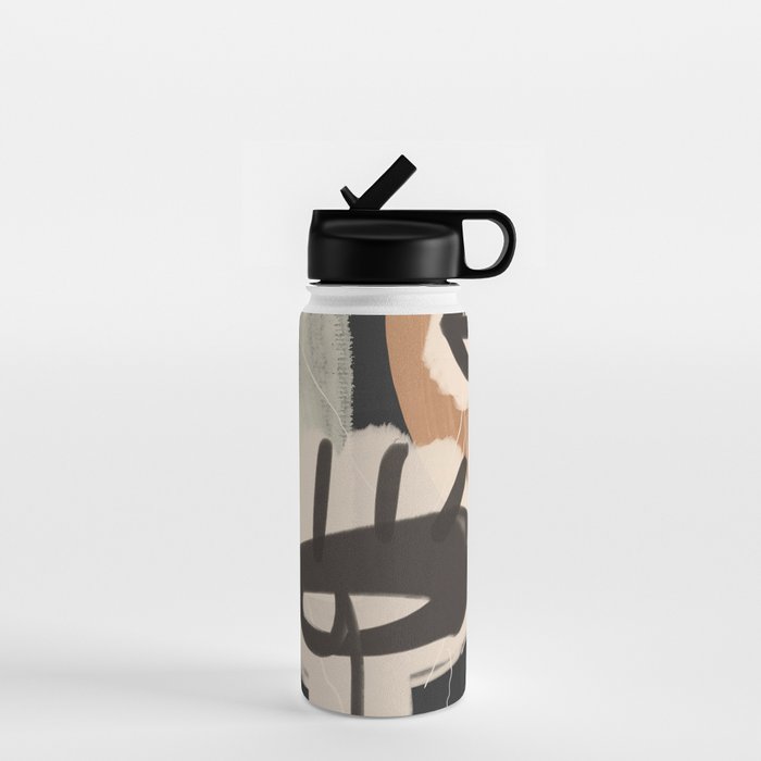 Modern Abstract Art Face 24 Water Bottle Gallery Image 1
