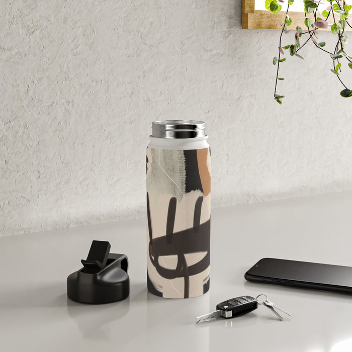 Modern Abstract Art Face 24 Water Bottle Gallery Image 4