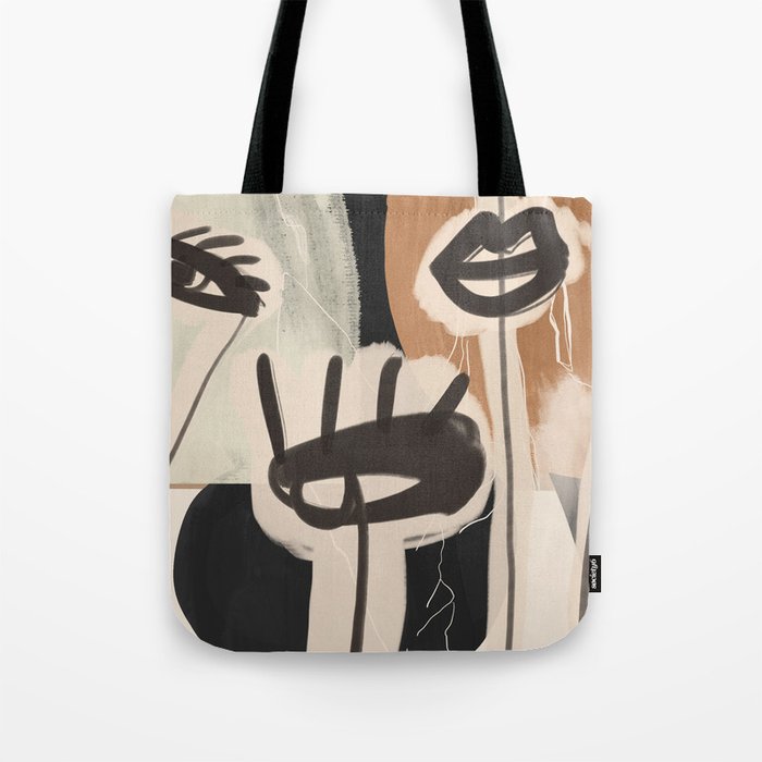 Modern Abstract Art Face 24 Tote Bag Gallery Image 1