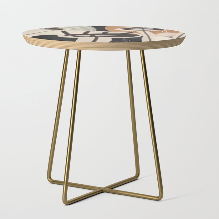 Modern Abstract Art Face 24 Side Table Gallery Image 1