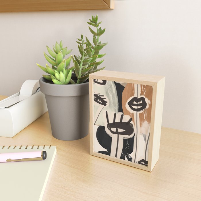 Modern Abstract Art Face 24 Mini Art Print Gallery Image 2