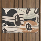 Modern Abstract Art Face 24 Outdoor Rug Gallery Image 1