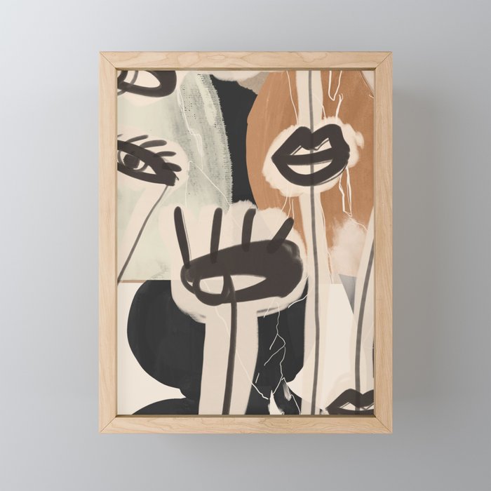 Modern Abstract Art Face 24 Mini Art Print Gallery Image 1