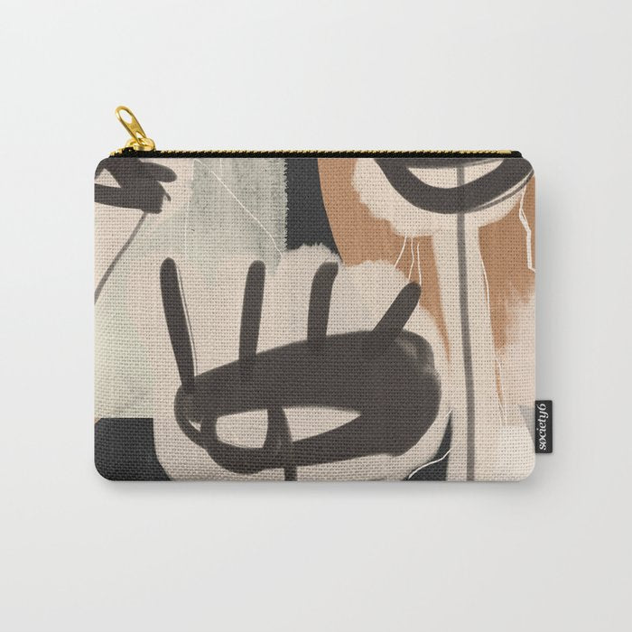 Modern Abstract Art Face 24 Carry All Pouch Gallery Image 1