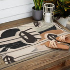 Modern Abstract Art Face 24 Outdoor Rug Gallery Image 2