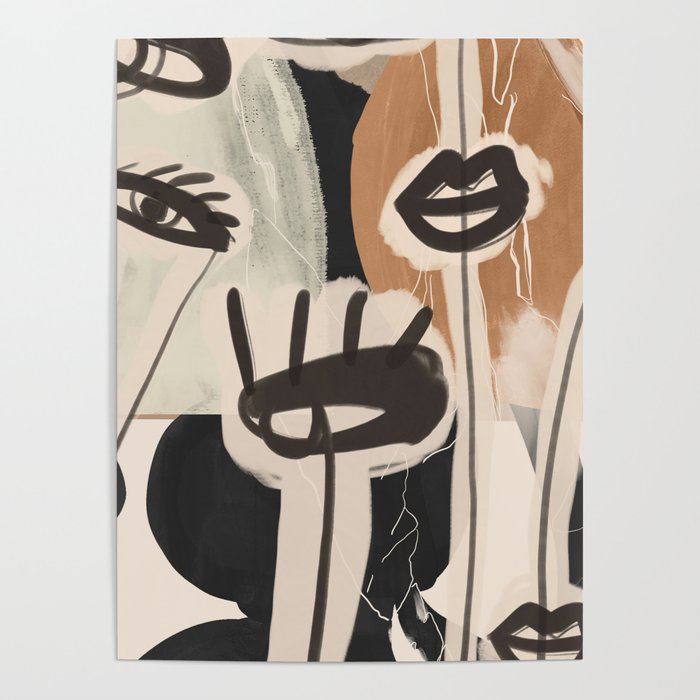 Modern Abstract Art Face 24 Poster Gallery Image 4