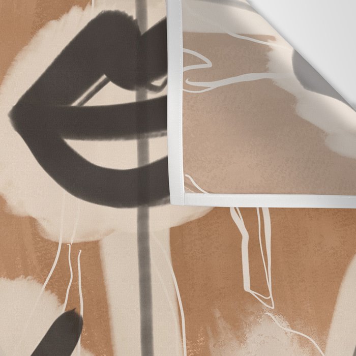 Modern Abstract Art Face 24 Wall Tapestry Gallery Image 3