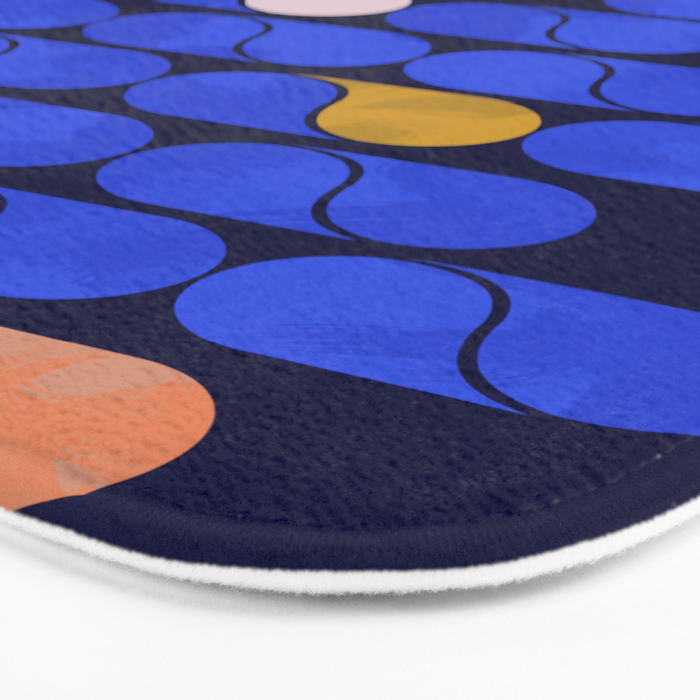 Blue modern pattern Bath Mat Gallery Image 3