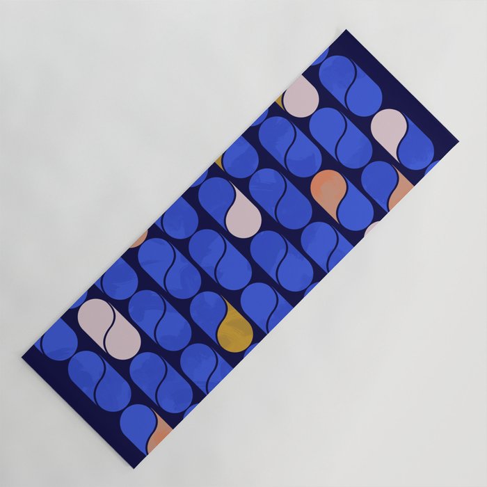 Blue modern pattern Yoga Mat Gallery Image 1