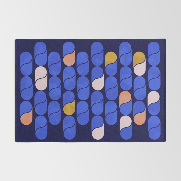 Blue modern pattern Rug Gallery Image 2