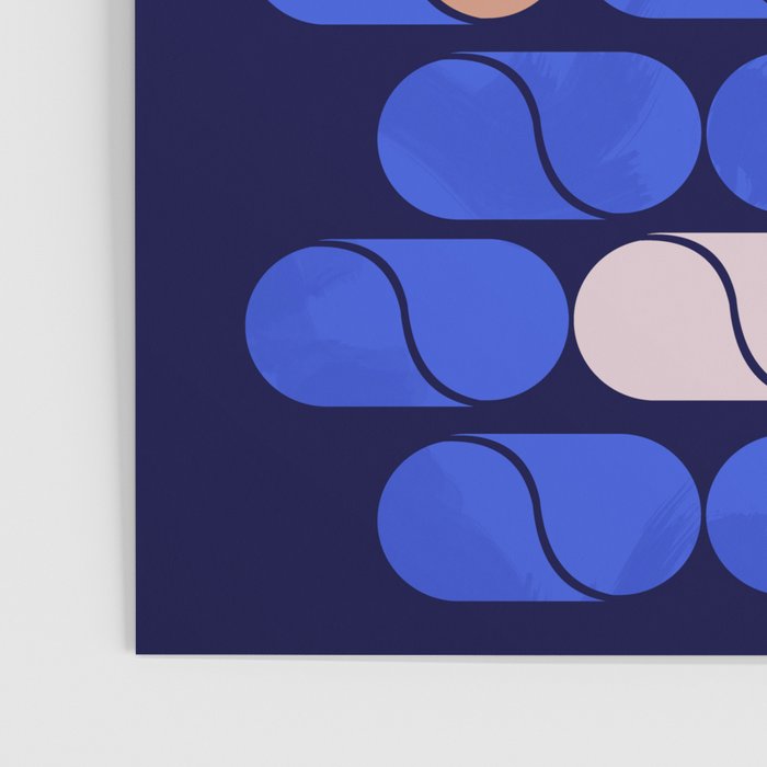 Blue modern pattern Poster Gallery Image 3