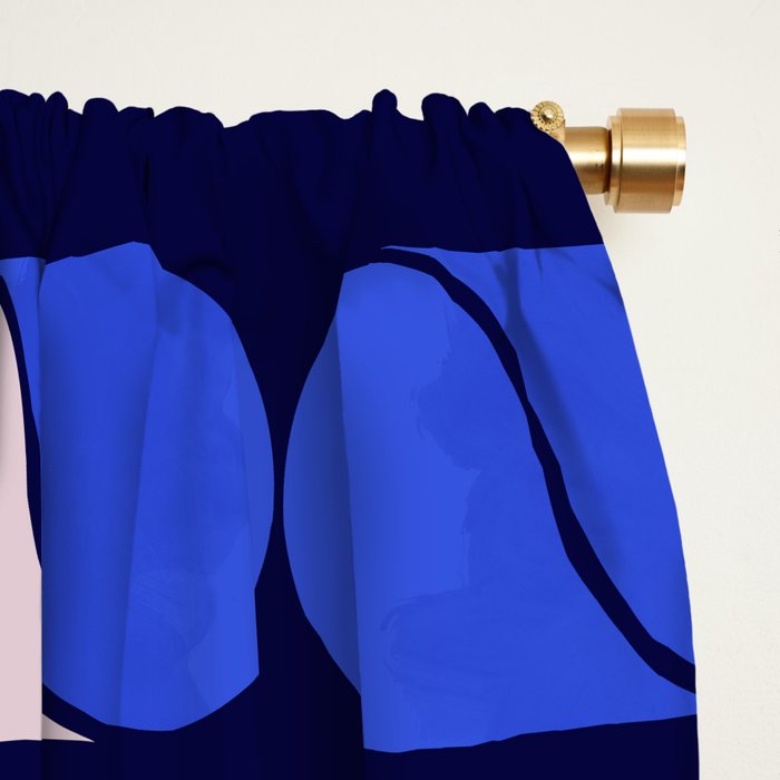 Blue modern pattern Window Curtain Gallery Image 2