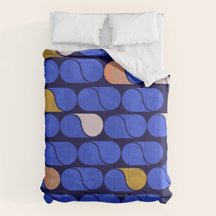 Blue modern pattern Comforter Gallery Image 1