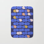 Blue modern pattern Bath Mat Gallery Image 1