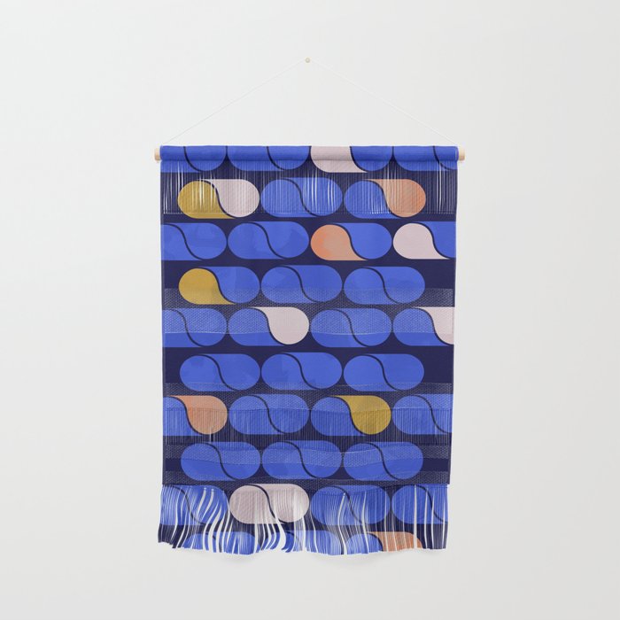 Blue modern pattern Wall Hanging Gallery Image 1