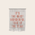 The Most Wonderful Time Of The Year Warm Pink Wall Hanging Gallery Image 1