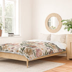 Hand Painted Peony Florals Duvet Cover Gallery Image 2