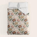 Hand Painted Peony Florals Comforter Gallery Image 6