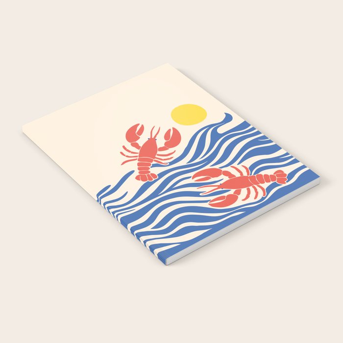 Lobsters Frolicking in the Ocean Waves Notebook Gallery Image 2