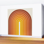 Gradient Arch IX Retro Orange Mid Century Modern Rainbow Wall Mural Gallery Image 2
