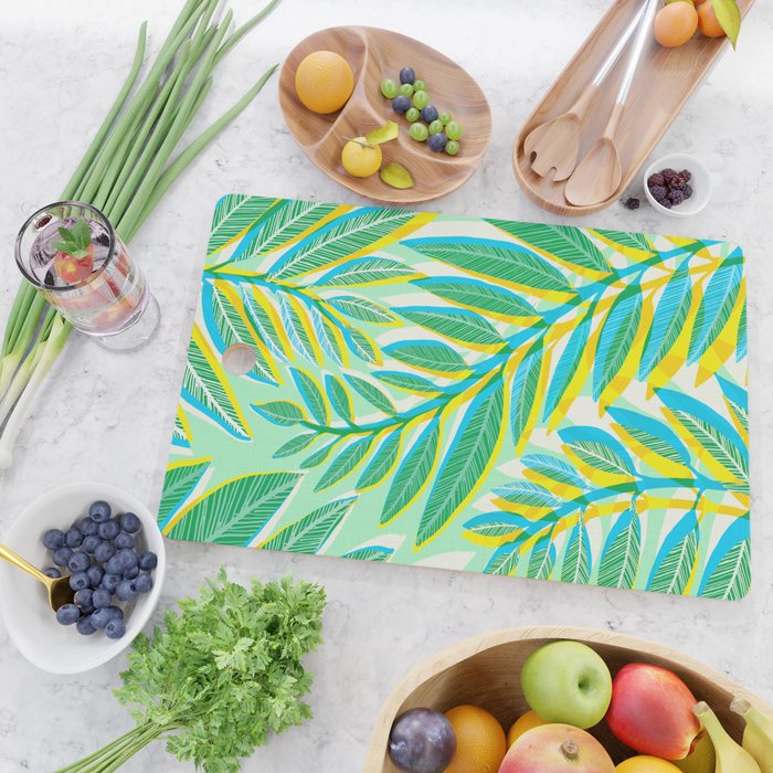Colorful Tropical Pop Vines Cutting Board Gallery Image 2