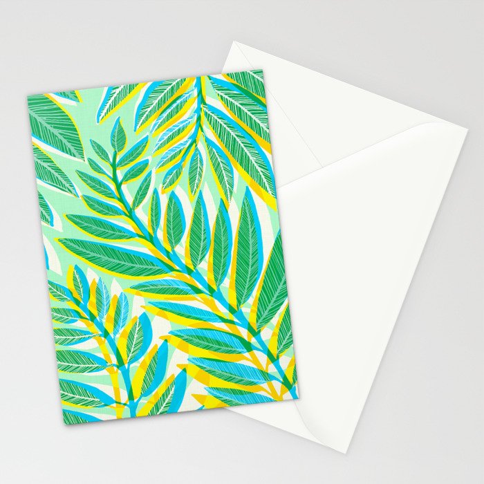 Colorful Tropical Pop Vines Stationery Card Gallery Image 2