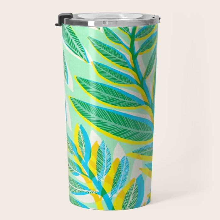 Colorful Tropical Pop Vines Travel Mug Gallery Image 3
