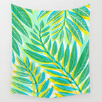 Colorful Tropical Pop Vines Wall Tapestry Gallery Image 4