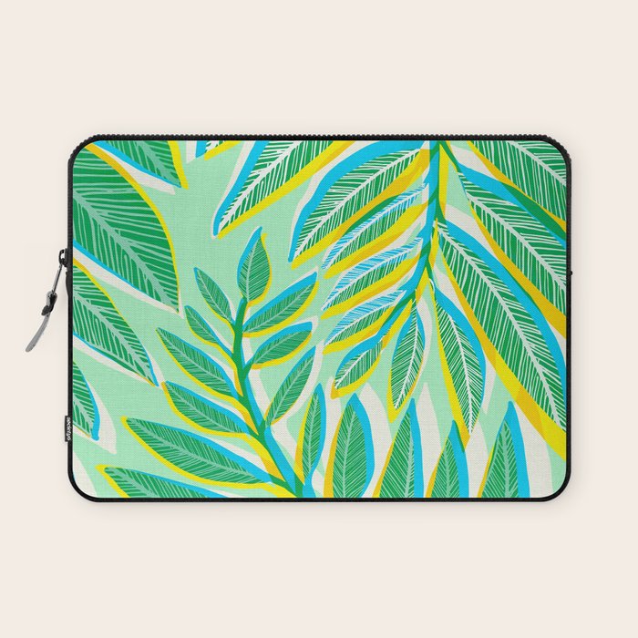 Colorful Tropical Pop Vines Laptop Sleeve Gallery Image 1
