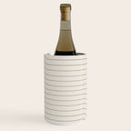 Minimal Line Curvature V Natural Neutral Mid Century Modern Arch Abstract Wine Chiller Gallery Image 1