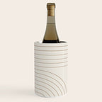 Minimal Line Curvature V Natural Neutral Mid Century Modern Arch Abstract Wine Chiller Gallery Image 3