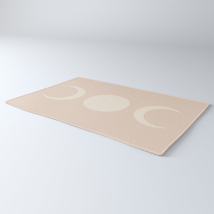 Moon Shapes Minimalism - Ethereal Light Rug Gallery Image 3