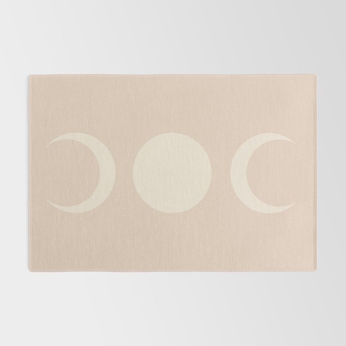 Moon Shapes Minimalism - Ethereal Light Rug Gallery Image 2