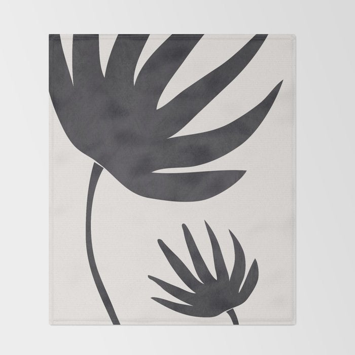 Abstract Minimal -Plant Throw Blanket Gallery Image 2