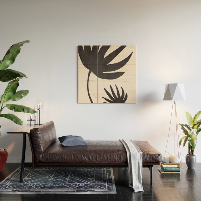 Abstract Minimal -Plant Wood Wall Art Gallery Image 2