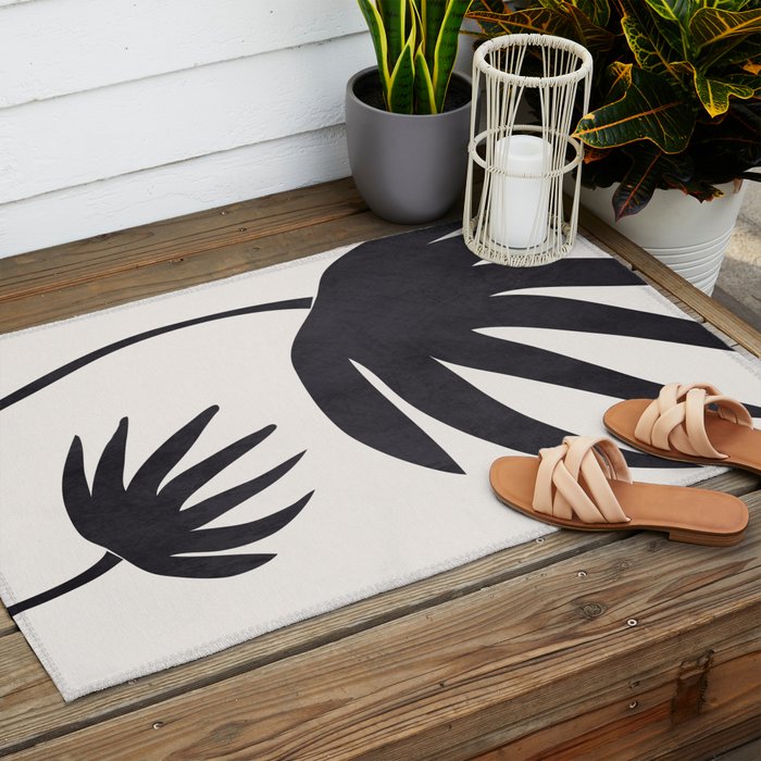 Abstract Minimal -Plant Outdoor Rug Gallery Image 2