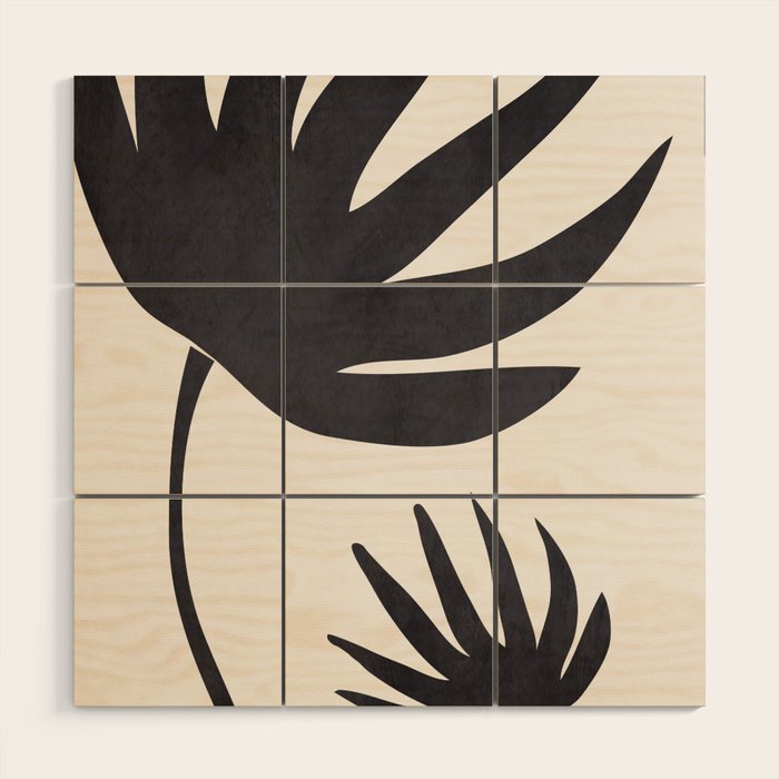 Abstract Minimal -Plant Wood Wall Art Gallery Image 1