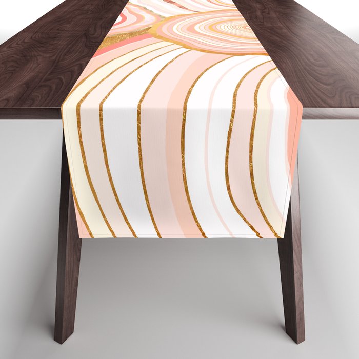 Coral Agate Abstract Table Runner Gallery Image 1