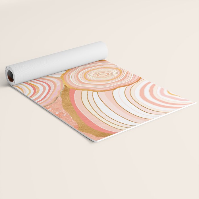 Coral Agate Abstract Yoga Mat Gallery Image 2