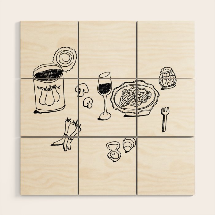 pasta night 1 Wood Wall Art Gallery Image 1
