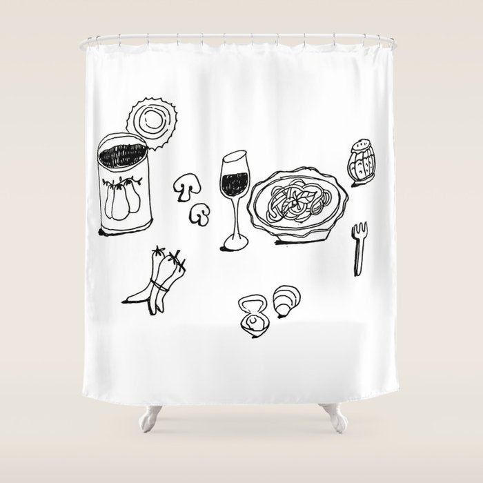 pasta night 1 Shower Curtain Gallery Image 1