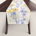 Wildflowers collage Table Runner Gallery Image 1