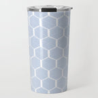 Beach Umbrellas . Seashore Blue Travel Mug Gallery Image 1