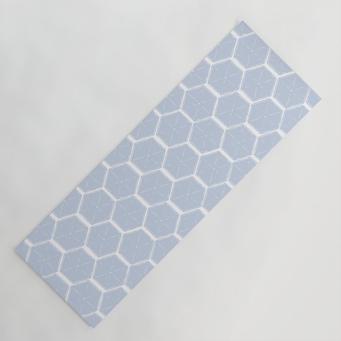 Beach Umbrellas . Seashore Blue Yoga Mat Gallery Image 1