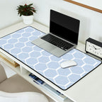 Beach Umbrellas . Seashore Blue Desk Mat Gallery Image 2